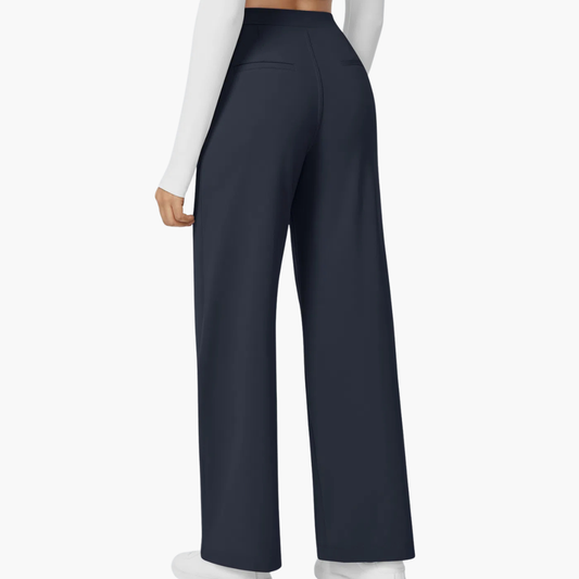 [LAST DAY SALE]High Waisted Stretch Pocket Straight Leg Work Pants